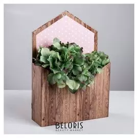 Коробка-письмо из переплётного картона «Деревянный ящик», 7х20.5х29.5 см