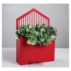 Коробка-письмо из переплётного картона «Роскошно красный», 7х20.5х29.5 см