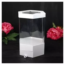 Коробка подарочная, белый, 17 х 17 х 32,5 см
