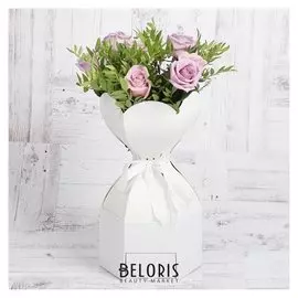 Коробка подарочная, белый, 20 х 20 х 40 см