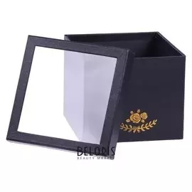 Коробка подарочная, чёрный, 18 х 18 х 15,5 см