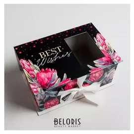 Коробка подарочная «Цветочная», 22 × 15 × 10 см