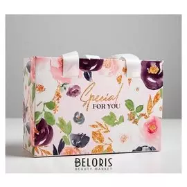 Коробка подарочная «Цветочная», 22 × 15 × 8 см