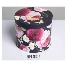 Коробка подарочная круглая «Цветы», 14 × 16 см