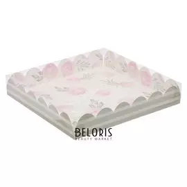 Коробка подарочная с Pvc-крышкой «Нежность», 35 × 35 × 6 см