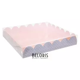 Коробка подарочная с Pvc-крышкой «Счастье рядом», 35 × 35 × 6 см