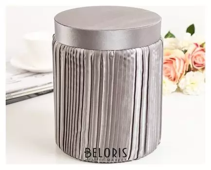 Коробка подарочная, серый, 17 х 17 х 21,5 см