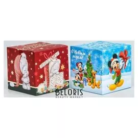 Коробка подарочная складная "С новым годом!", Disney, 9 X 9 X 9 см