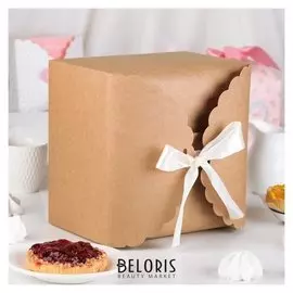 Коробка сборная для сладкого, крафт, 14,5 х 9 х 14,5 см