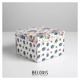 Коробка складная «Цветы», 22 х 22 х 15 см