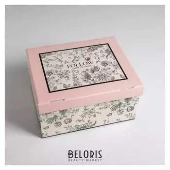 Коробка складная «Цветы», 31,2 х 25,6 х 16,1 см