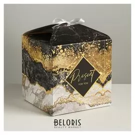 Коробка складная «Для вас», 18 × 18 × 18 см