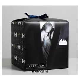 Коробка складная «Джентельмену», 18 × 18 × 18 см