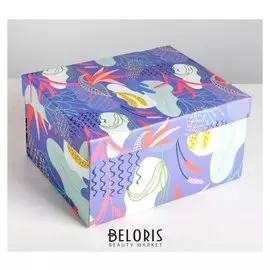 Коробка складная Flowers, 31,2 х 25,6 х 16,1 см