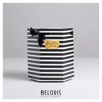 Коробка складная шестигранник «Монохром», 17 × 14,8 × 19,5 см