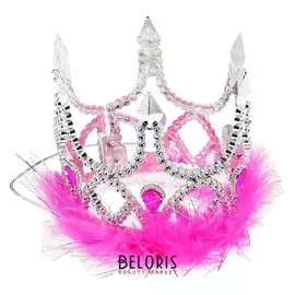 Корона «Принцессы», на веревочке, меховая