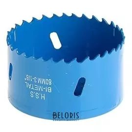 Коронка биметаллическая Tundra, 80 мм, M16 с дополнительной фиксацией