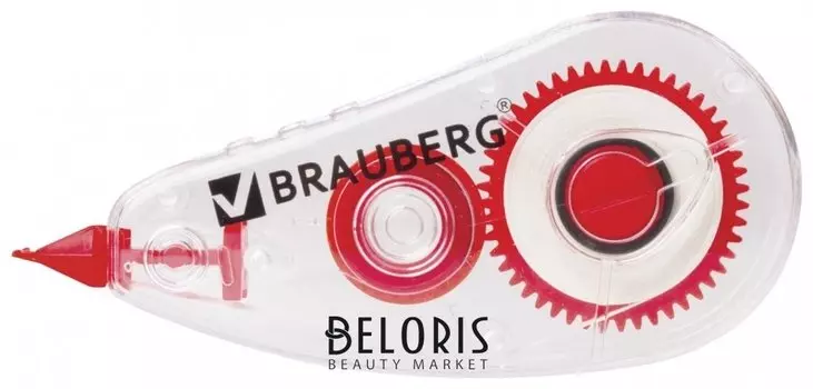Корректирующая лента Brauberg "Red Power", 5 мм х 6 м, в упаковке с европодвесом