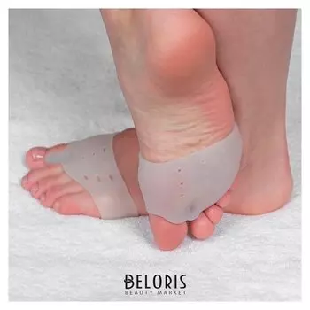 Корректоры для пальцев ног, на 5 пальцев, с разделителем, силиконовые, пара, цвет белый