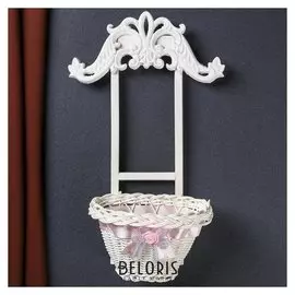 Корзина декоративная подвесная "Медальон с круглым кашпо" 36х22х12,5 см