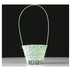 Корзина плетеная, бамбук, D14.5 см, зеленый