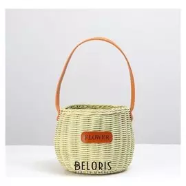 Корзина плетеная (Ротанг), 15,5х15,5 см, 1 шт., светло-зелёный