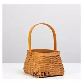 Корзина плетеная (Секвойя), 17,5x15x11,5/23,5 см, 1 шт., коричневый