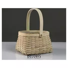 Корзина плетеная, секвойя, 17,5x15x11,5/23,5 см, зеленый