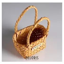 Корзина плетеная (Секвойя), 17х13х9,5/23,5 см, 1 шт., натуральный