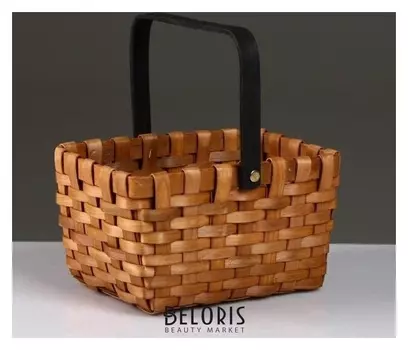 Корзина плетеная, секвойя, 22x15xh12,5/26 см, коричневый