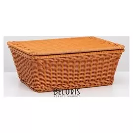 Корзина плетёная с крышкой 40х30х15 см
