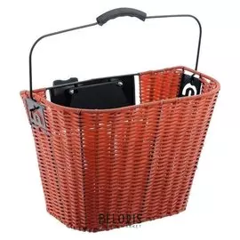 Корзина съёмная Jl-262 сталь/пластик, цвет чёрный/коричневый