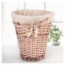 Корзина универсальная плетёная «Теплота», 26×26×25,5 см