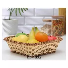 Корзинка для фруктов и хлеба «Молочный шоколад», 26,5×26,5 см