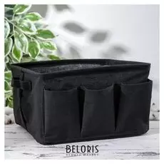 Корзинка для хранения 3 кармана «Тая», 30×24×18 см, цвет коричневый