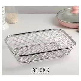 Корзинка для мытья продуктов, 201 сталь, 30х22 см