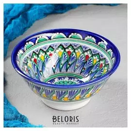 Коса большая «Риштан», 18 см, сине-зелёная