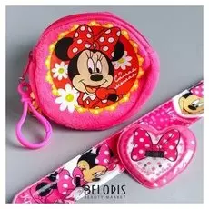 Кошелек с часами «Модница», минни маус