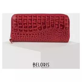 Кошелек жен 07-02-01, 20*3*10, 3отд, для кред, для монет, ручка, красный 96