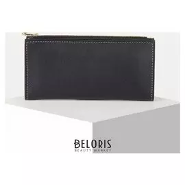 Кошелек жен 10-01-01 лаванда, 18,5*1,5*8,5, 2 отд, для карт, для монет, черный