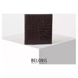 Кошелек жен 11-01-01, 8,5*1*9,5, отд для купюр, отд для карт, крокодил, коричневый