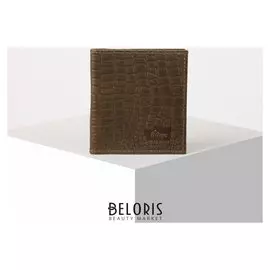 Кошелек жен 11-01-01, 8,5*1*9,5, отд для купюр, отд для карт, крокодил, оливковый