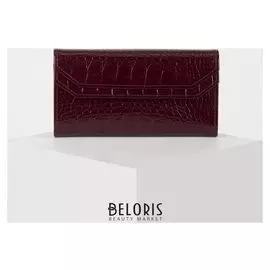Кошелек жен 12-02-07, 18*3*10, 2отд, для кред, для монет, н/карман, кайман бордо 91