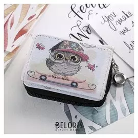 Кошелёк, 2 отдела на молнии, отдел на молнии, цвет бежевый