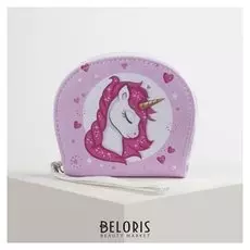 Кошелёк детский, отдел на молнии, цвет розовый