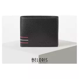 Кошелёк мужской, 2 отдела, цвет чёрный