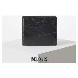 Кошелёк мужской, 2 отдела, цвет чёрный