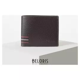 Кошелёк мужской, 2 отдела, цвет коричневый