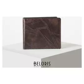 Кошелёк мужской, 2 отдела, цвет коричневый