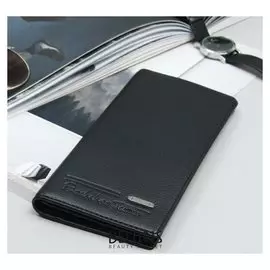 Кошелёк мужской, 4 отдела, для карт, цвет чёрный